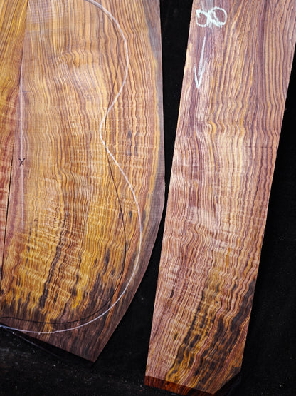 M03 curly Quartersawn cocobolo back&sides guitar set