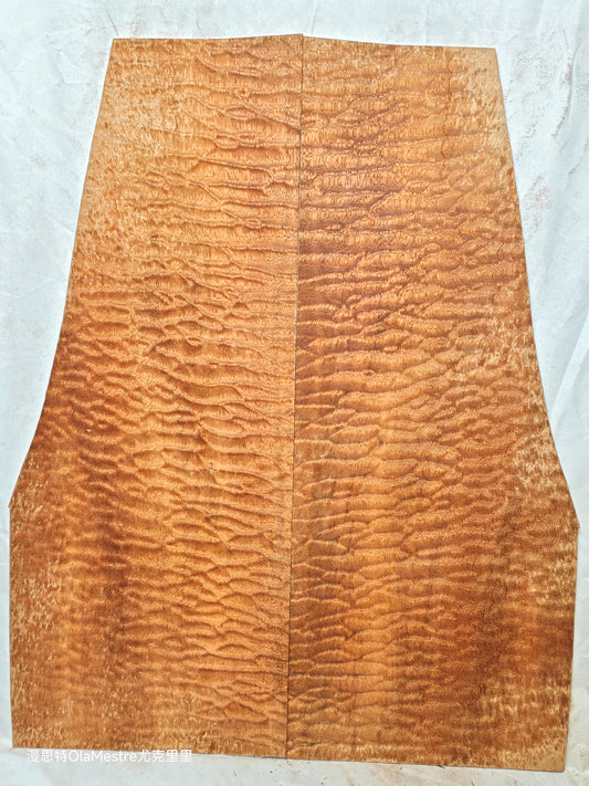 Quilted sapele acoustic guitar back &sides set