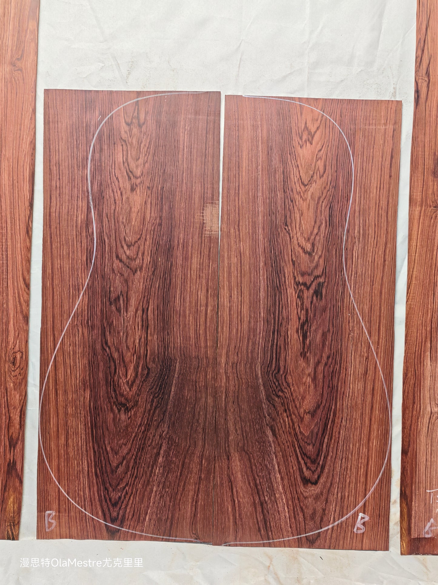 #06 Honduran rosewood guitar backs&sides set