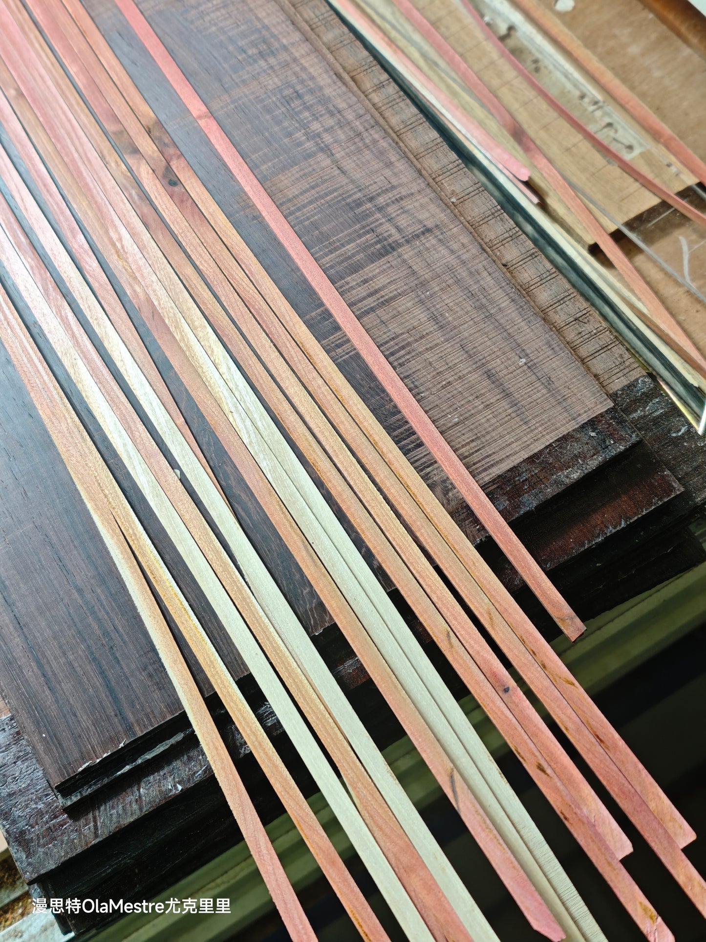 Pink Ivory wood guitar binding