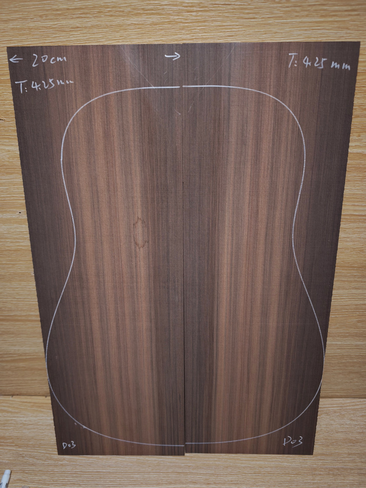 Master Grade sinker redwood guitar top set #D03