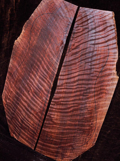 master grade ancient curly sinker redwood guitar top set #D05