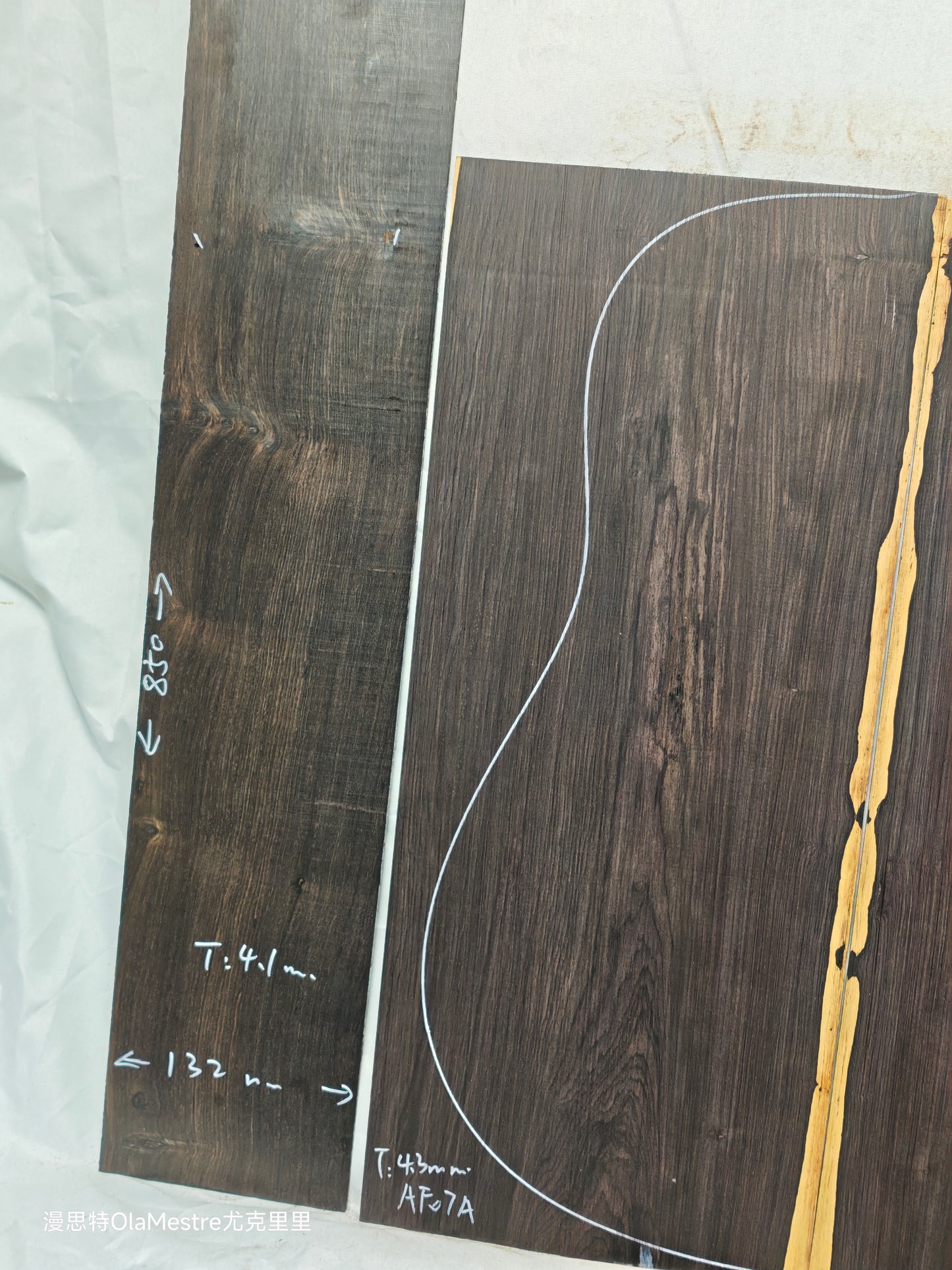 #07 african blackwood back&sides guitar set