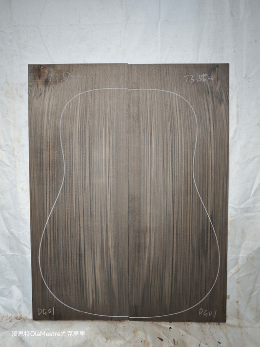 #DG01 Black 'Dragon Spruce' Ancient Sinker Chinese Spruce guitar top