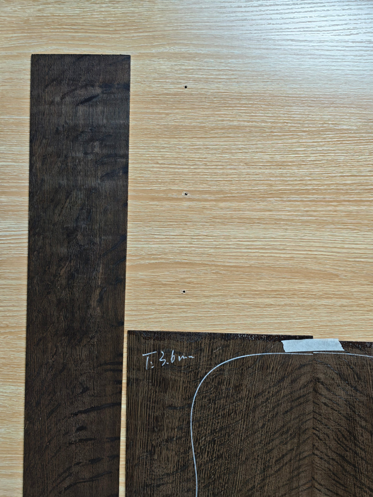A02 Ancient Bog oak guitar back and side set